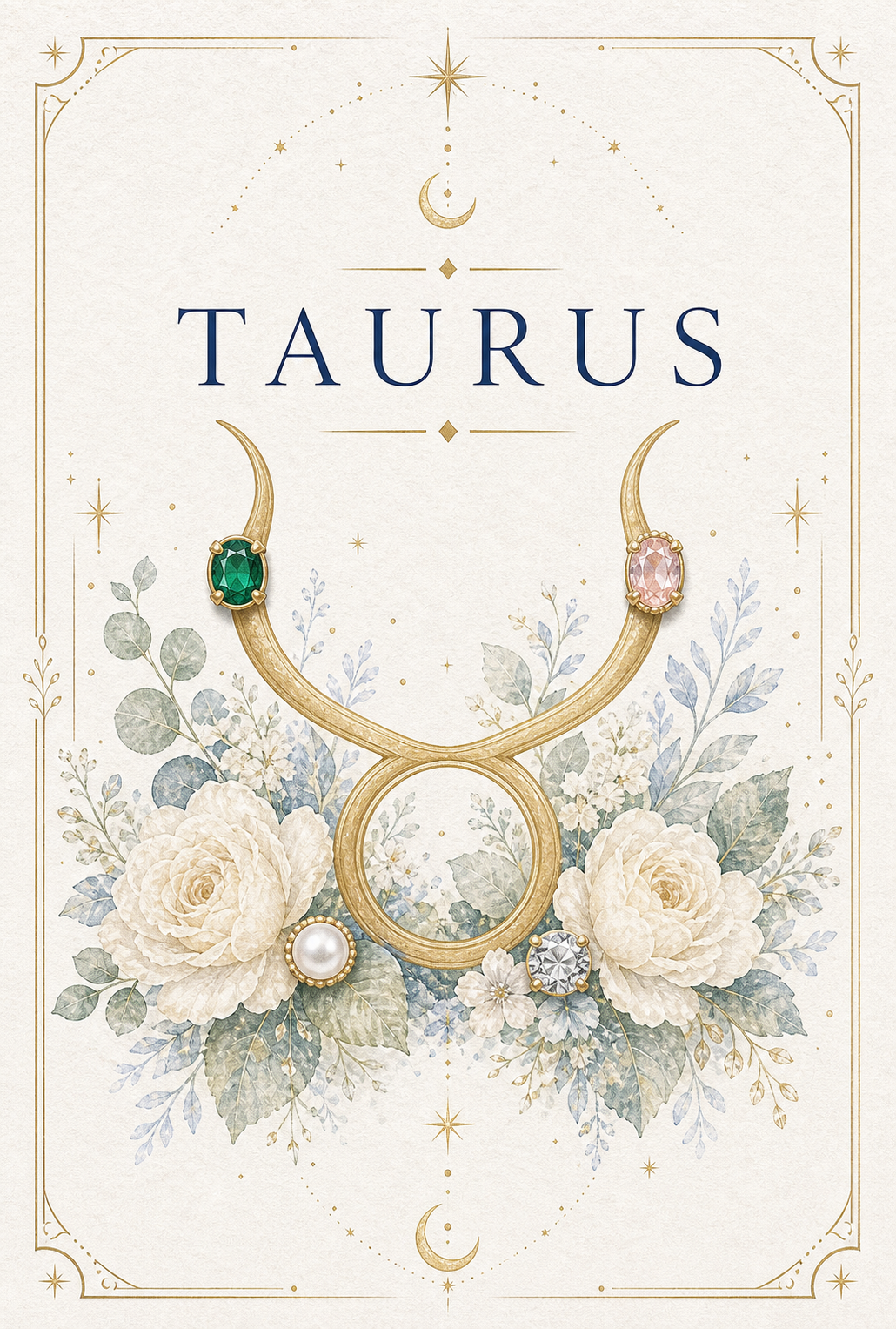 Taurus Zodiac Gemstone Keepsake Card by GEMGEMGEM