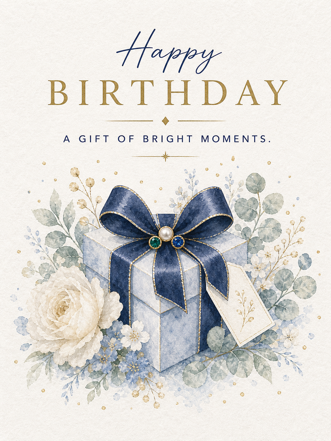 Birthday Gift Gemstone Keepsake Card by GEMGEMGEM