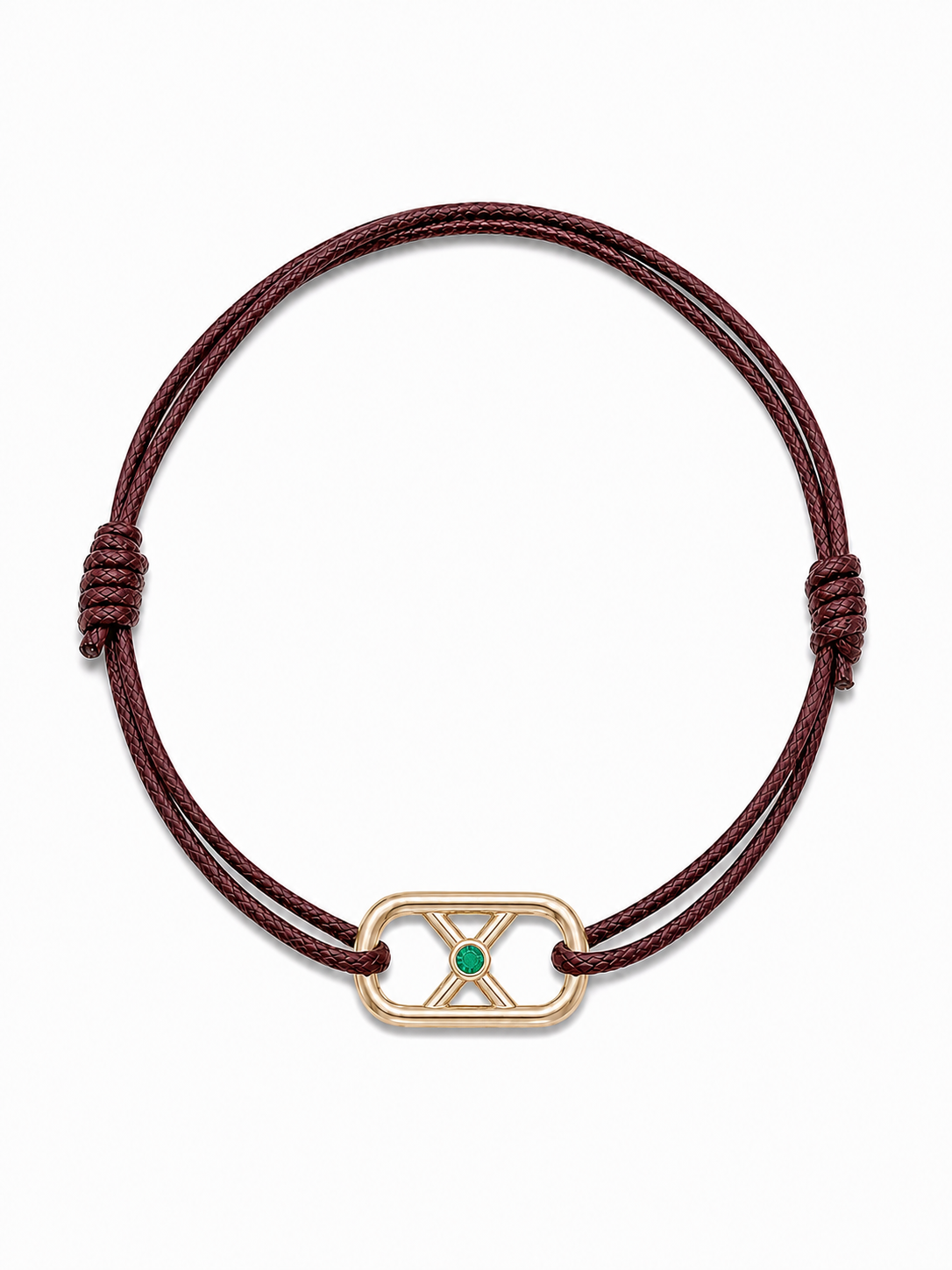 GEMGEMGEM Initial Bracelet Letter X in 9K Gold on white background
