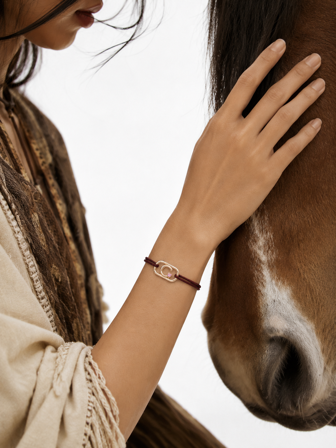 GEMGEMGEM Letter C Initial Bracelet lifestyle 04