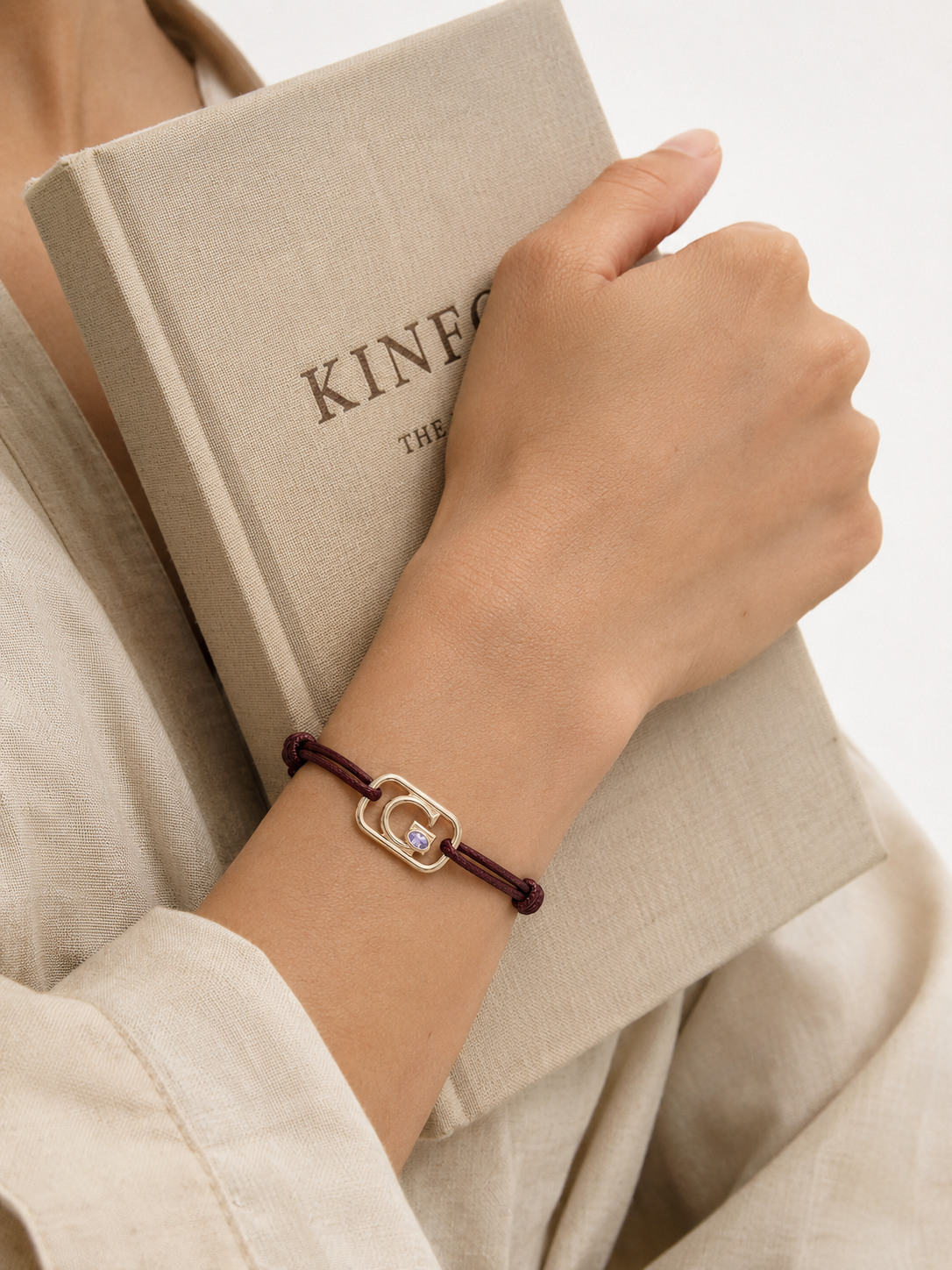 GEMGEMGEM Letter G Initial Bracelet lifestyle 02
