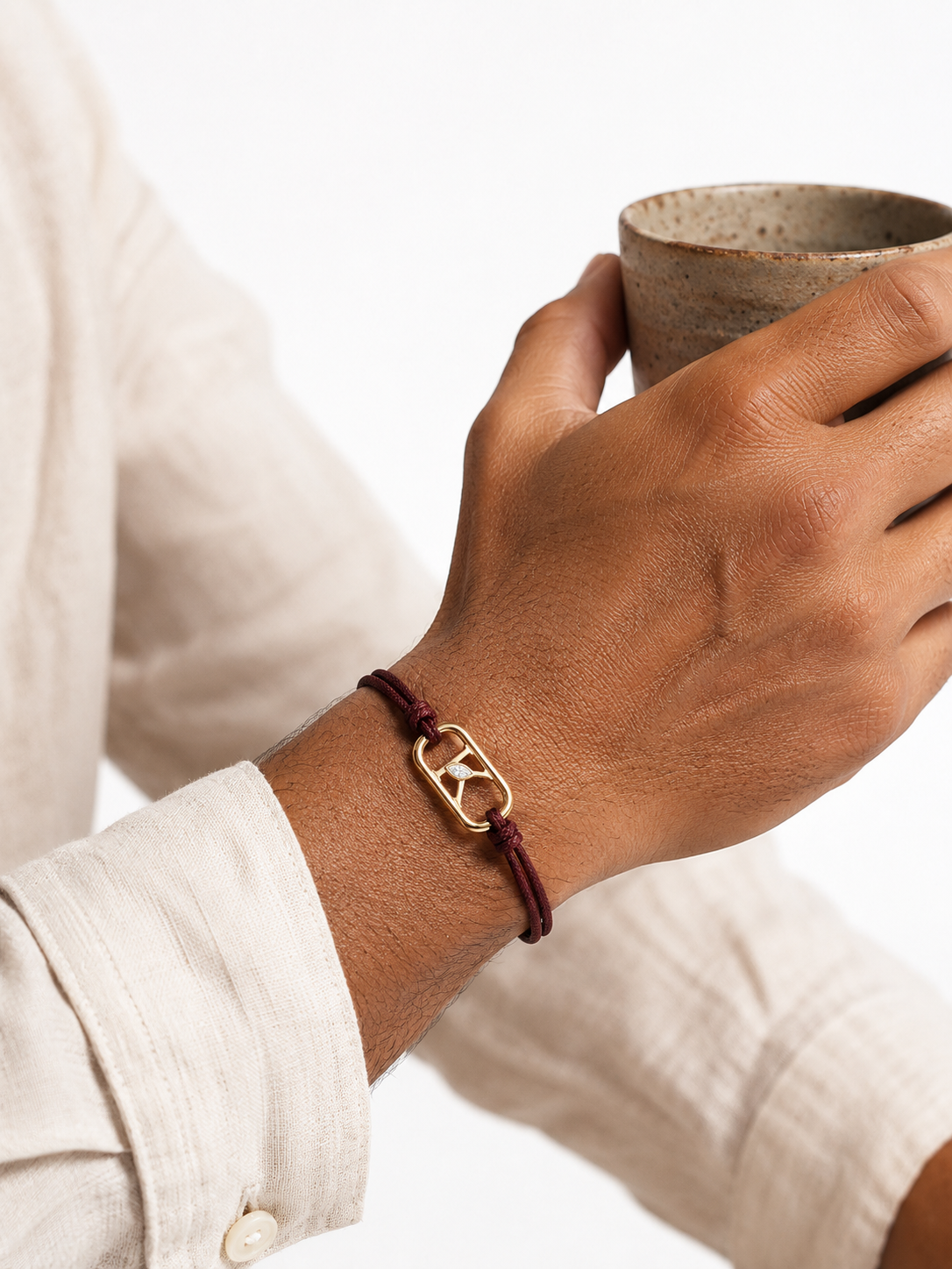 GEMGEMGEM Letter K Initial Bracelet lifestyle 02