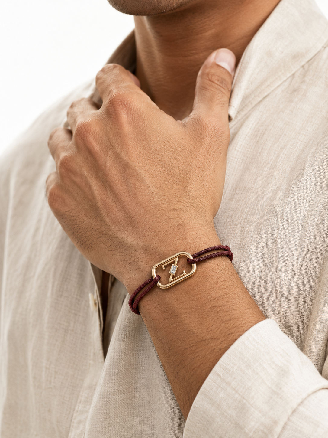 GEMGEMGEM Letter Z Initial Bracelet lifestyle 03