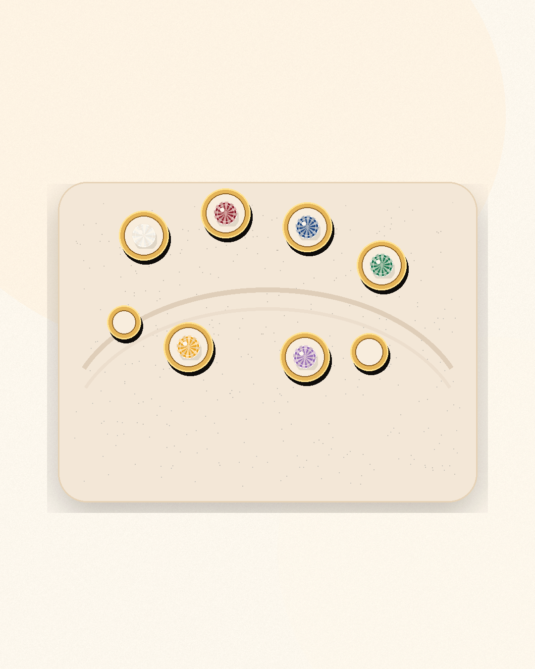 Gem selection tray